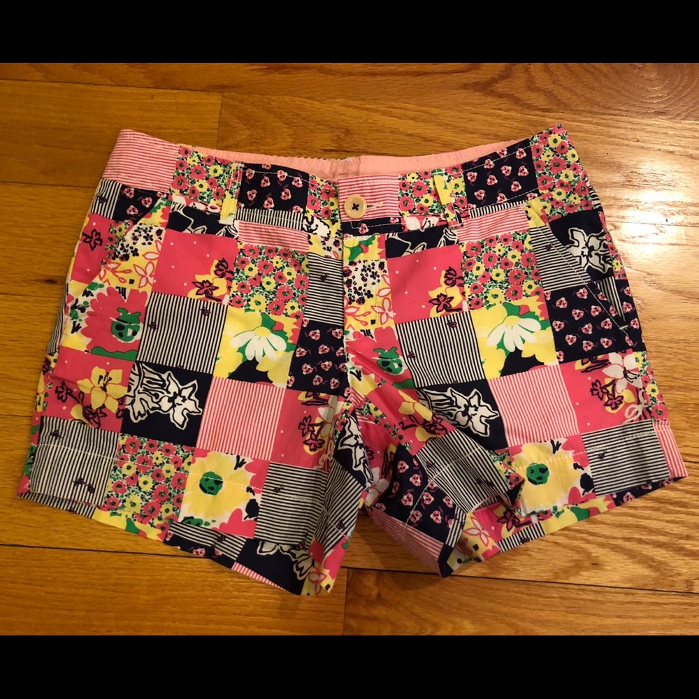 Lilly Pulitzer 5” Kelly patchwork shorts